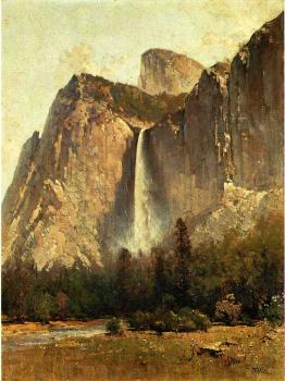 Thomas Hill : Bridal Veil Falls Yosemite Valley